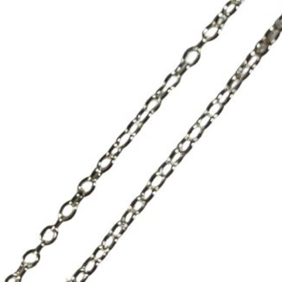 Handcrafted Multifaceted Simulated Sapphire With Silver Plated Chain - Picture 8 of 10
